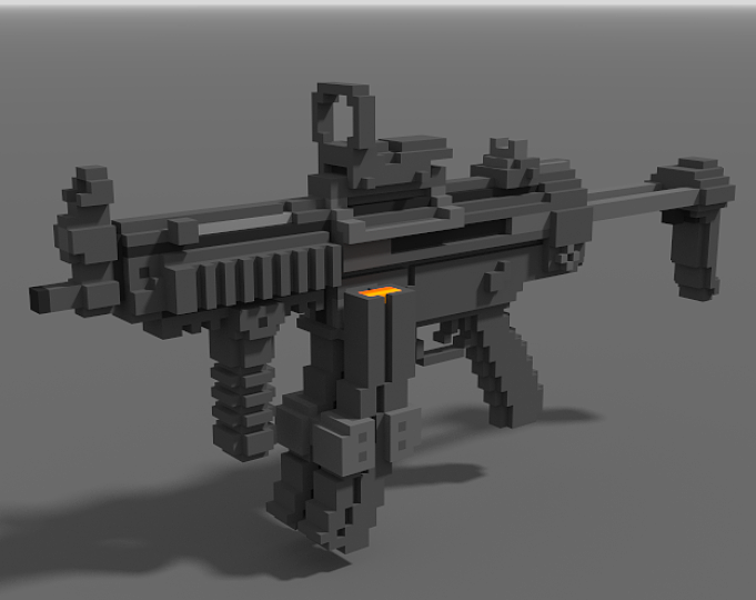 体素艺术-mp5冲锋枪（图ZMTczNDcwNDg0） - 其他三维 - 站酷设计师贾彼博原创素材 - 站酷ZCOOL