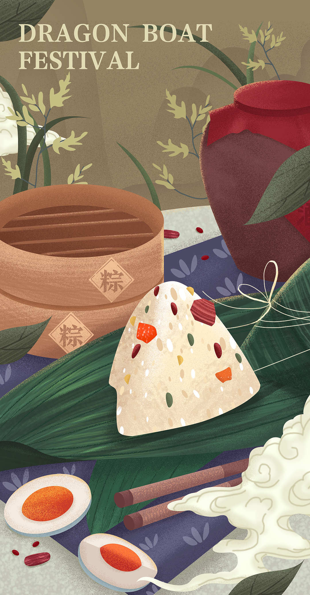 端午节小画（图ZMTc1NDYyMDk2） - 艺术插画 - 站酷设计师CXmao原创素材 - 站酷ZCOOL