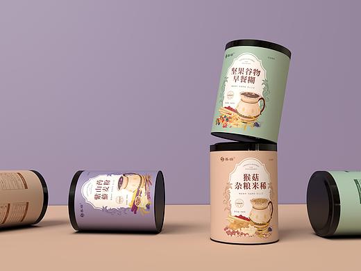 五谷磨粉系列早餐糊、代餐粉包装设计