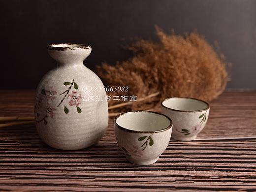 日式樱花系列清酒具套装分酒器清酒杯酒壶家用白酒杯 