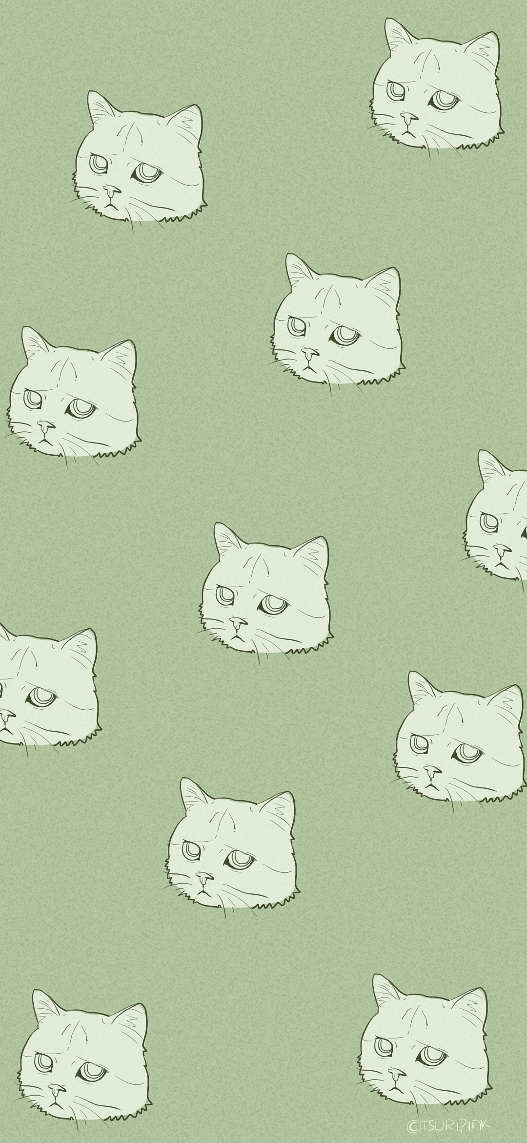 猫咪手机壁纸（图ZMjM2MDMwOTM2） - 图案 - 站酷设计师Tsuripink原创素材 - 站酷ZCOOL