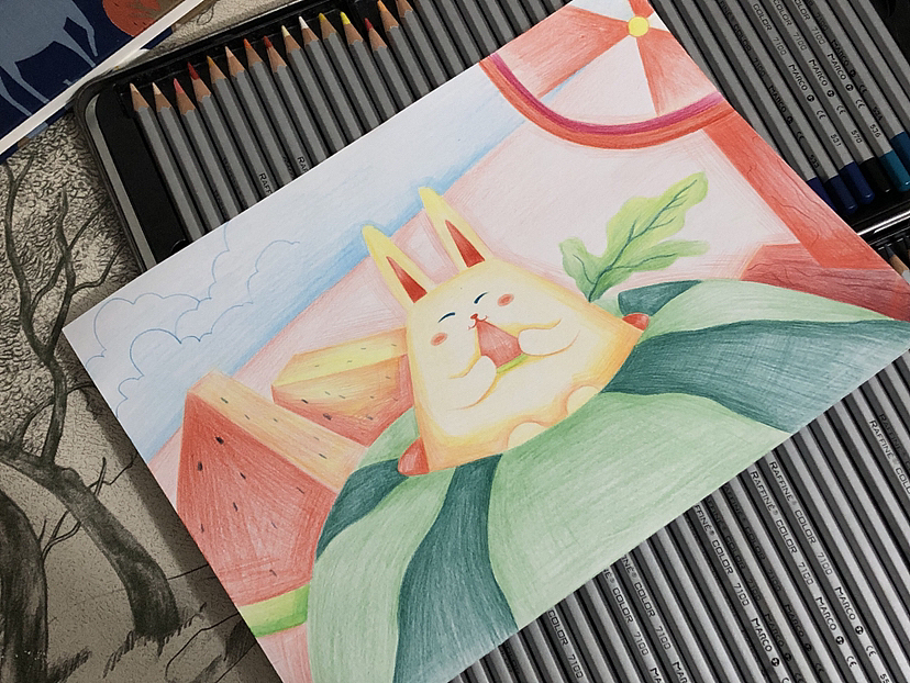 原创插画|彩铅画