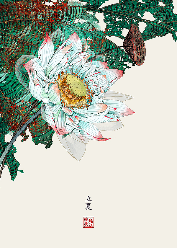 二十四节气插画2018版