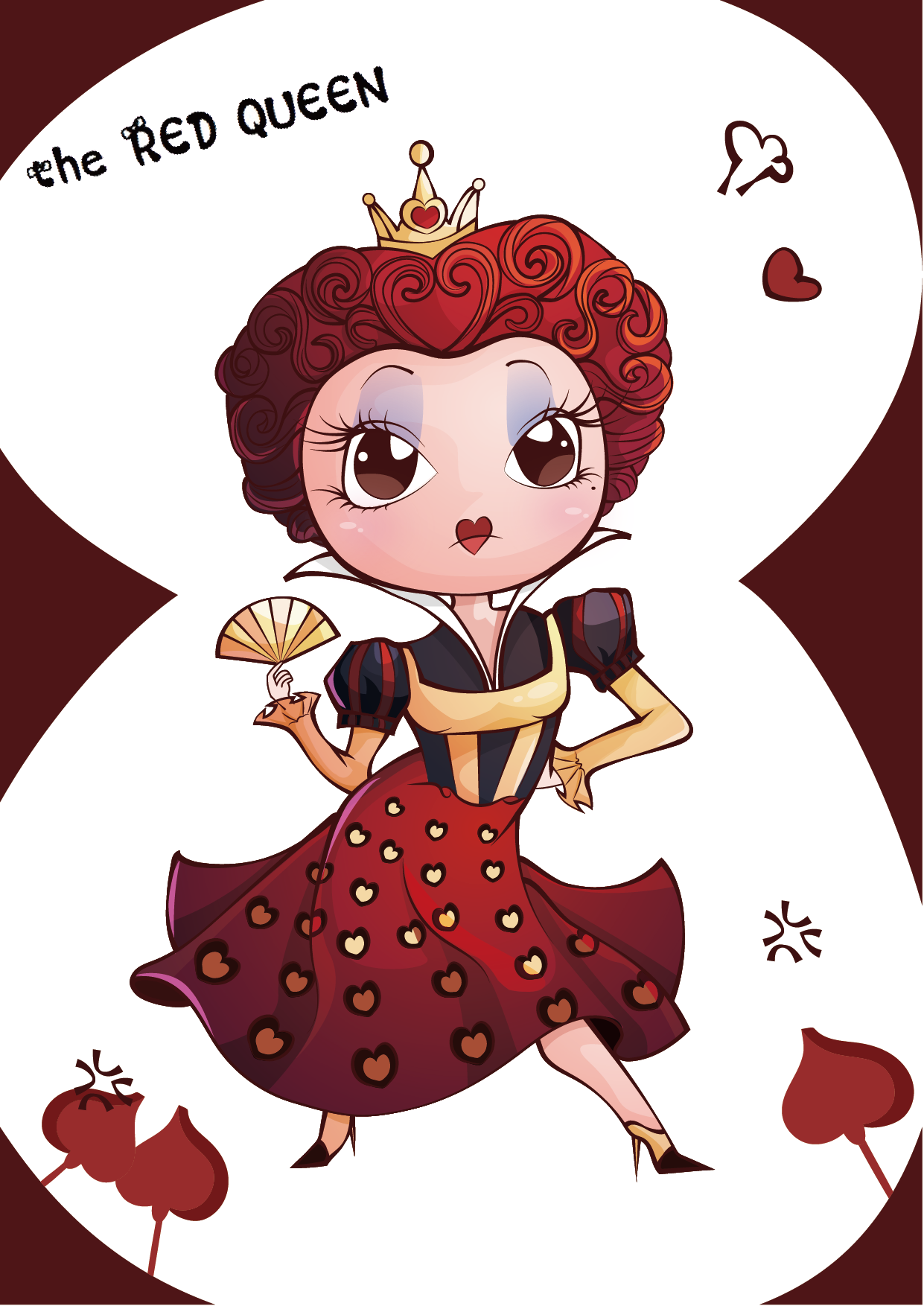 红桃王后卡通图片