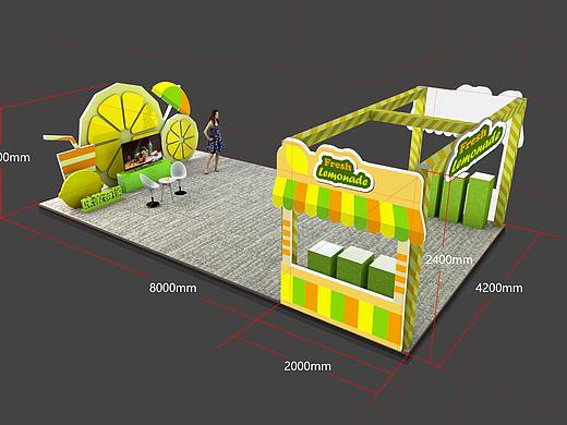 美食类购物中心舞台美术设计