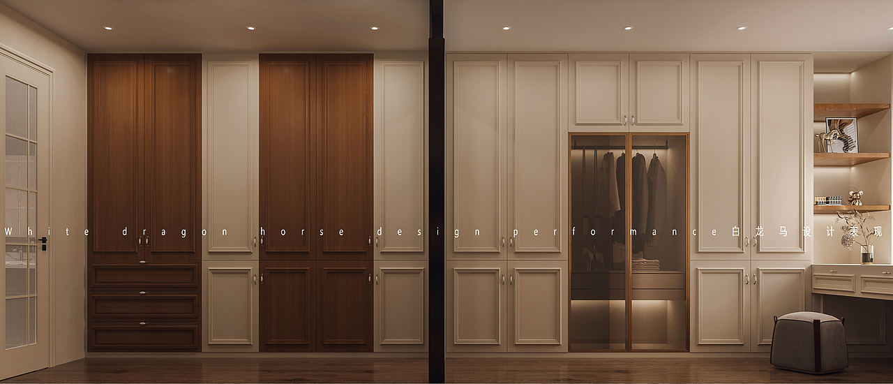 美式轻奢——白龙马效果图