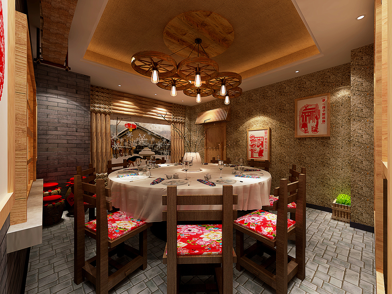 中式餐厅-CND设计网,中国设计网络首选品牌