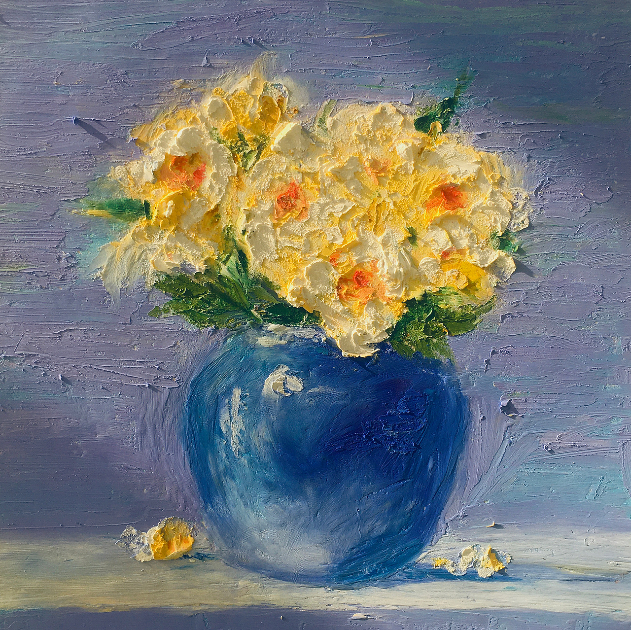 油画棒瓶花|插画|创作习作|插画师花溪_原创作品-站酷zcool