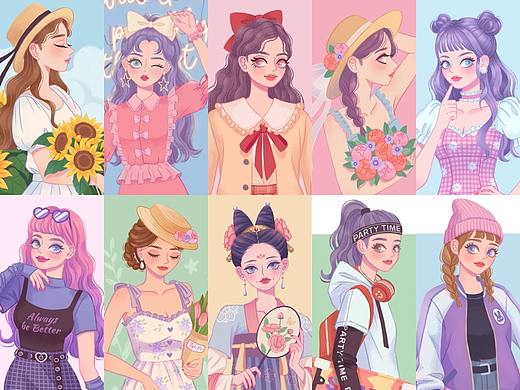 近期少女风人物插画整理