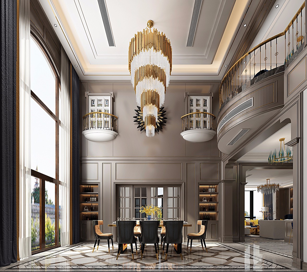 现代客厅全景效果图设计（图ZMjgyNjM1NDk2） - 家装设计 - 站酷设计师王彤ing原创素材 - 站酷ZCOOL