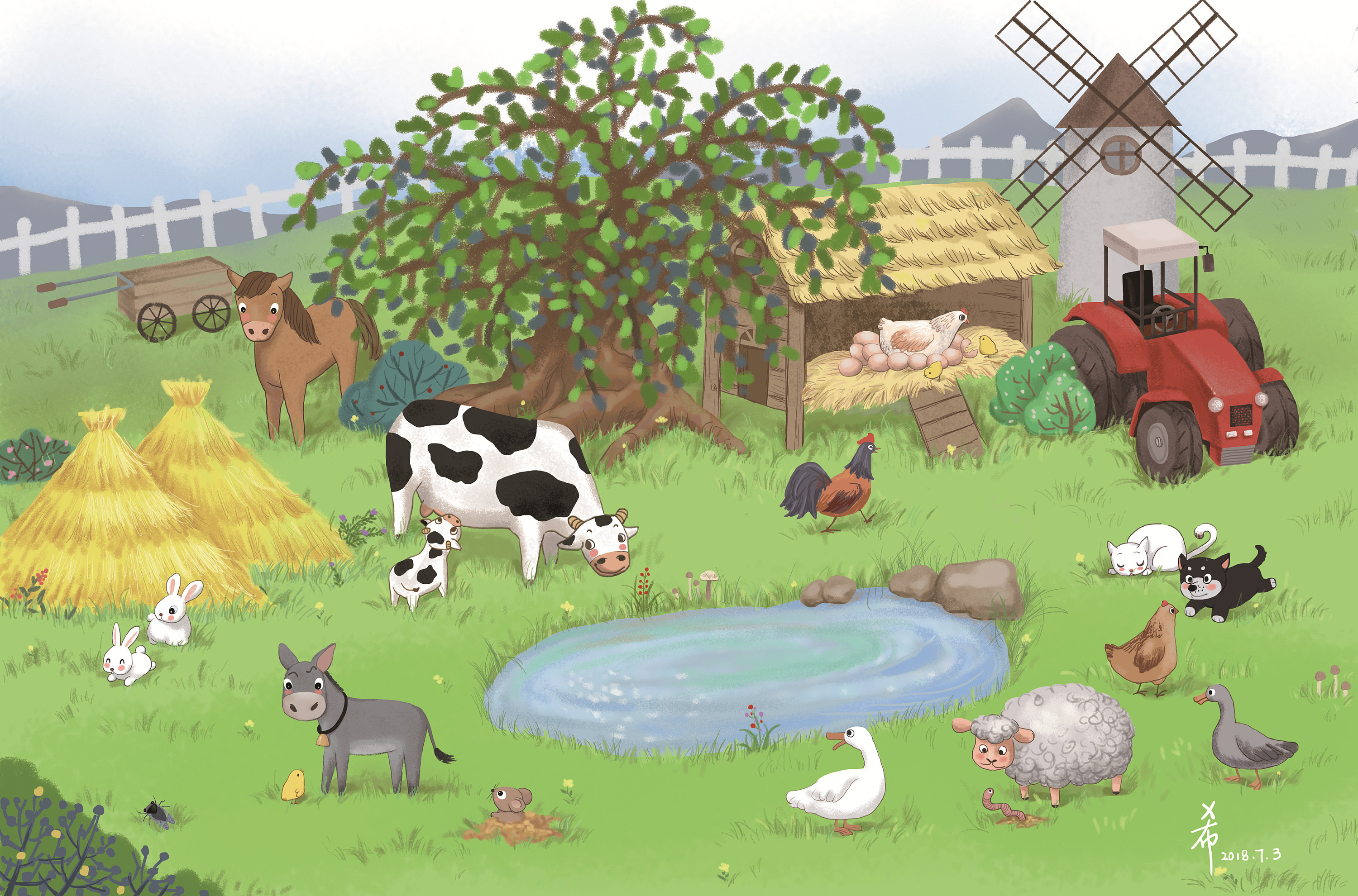 农场的一天|插画|绘本|豆芽插画 - 原创作品 - 站酷 (ZCOOL)