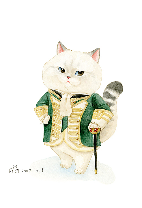 猫公爵 - 给朋友的店画的logo用的图