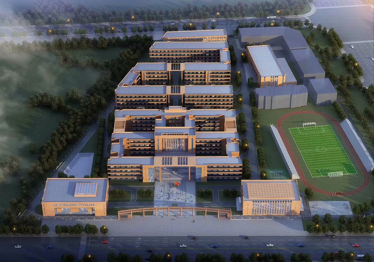 学校规划建筑效果图|空间|建筑设计|瓜尔佳昶龙_原创作品-站酷zcool