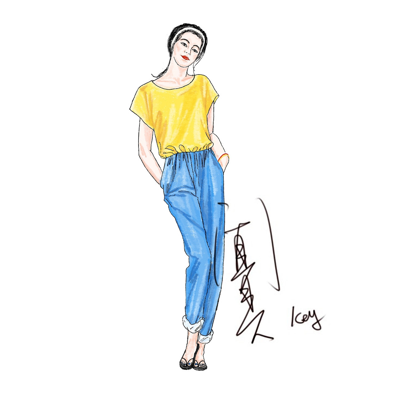 fashion时装插画-Summer篇（图ZNDc4OTYwODA=） - 商业插画 - 站酷设计师阗真原创素材 - 站酷ZCOOL
