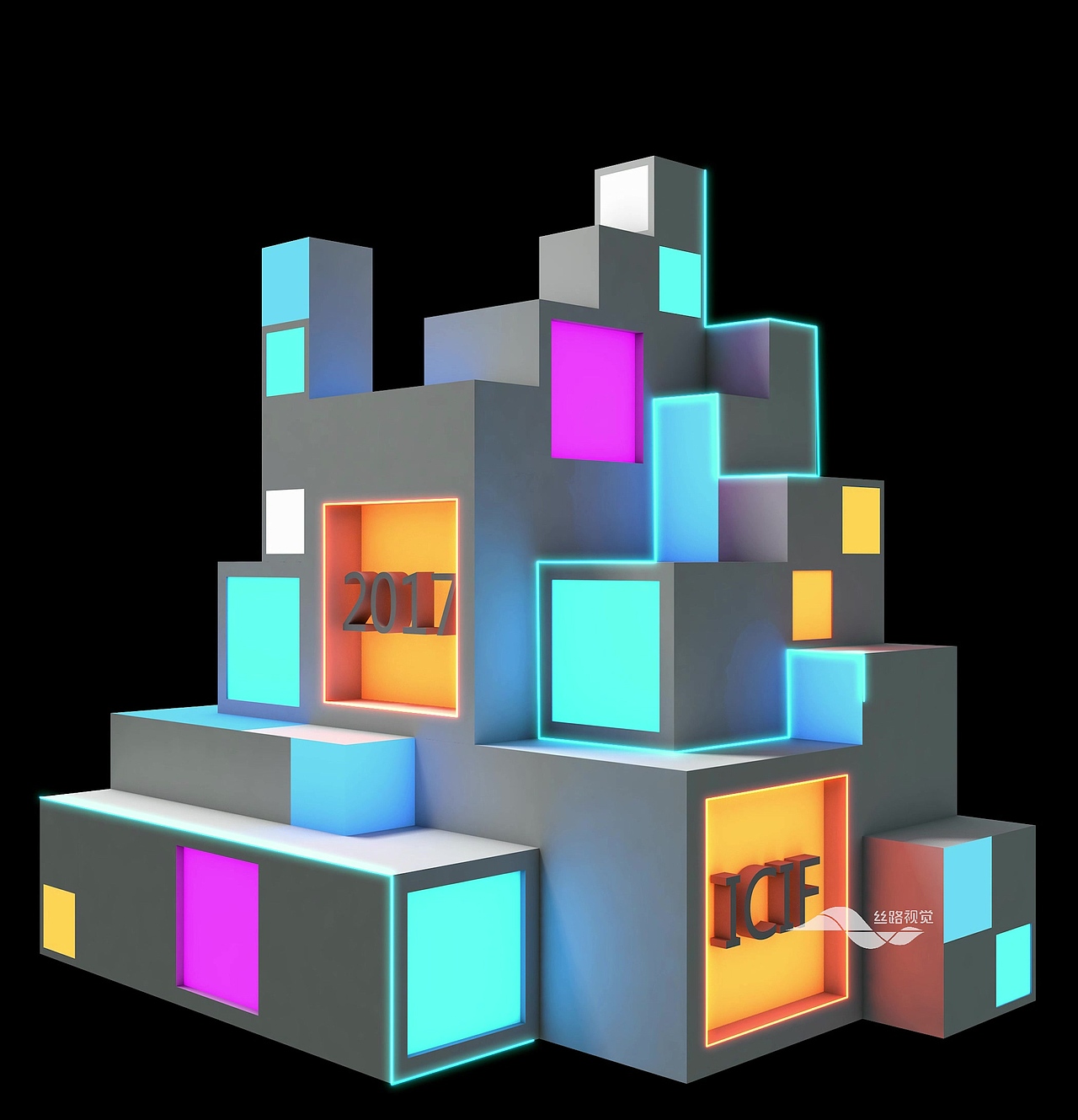 深圳文博会3dmapping异形投影动画