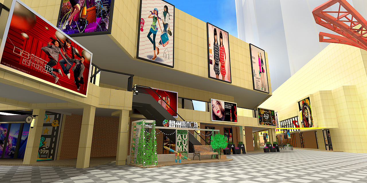 河南息州城市广场商业街翻新打造（图ZMjUxNDE0OTk2） - 其他三维 - 站酷设计师Gavin华子原创素材 - 站酷ZCOOL