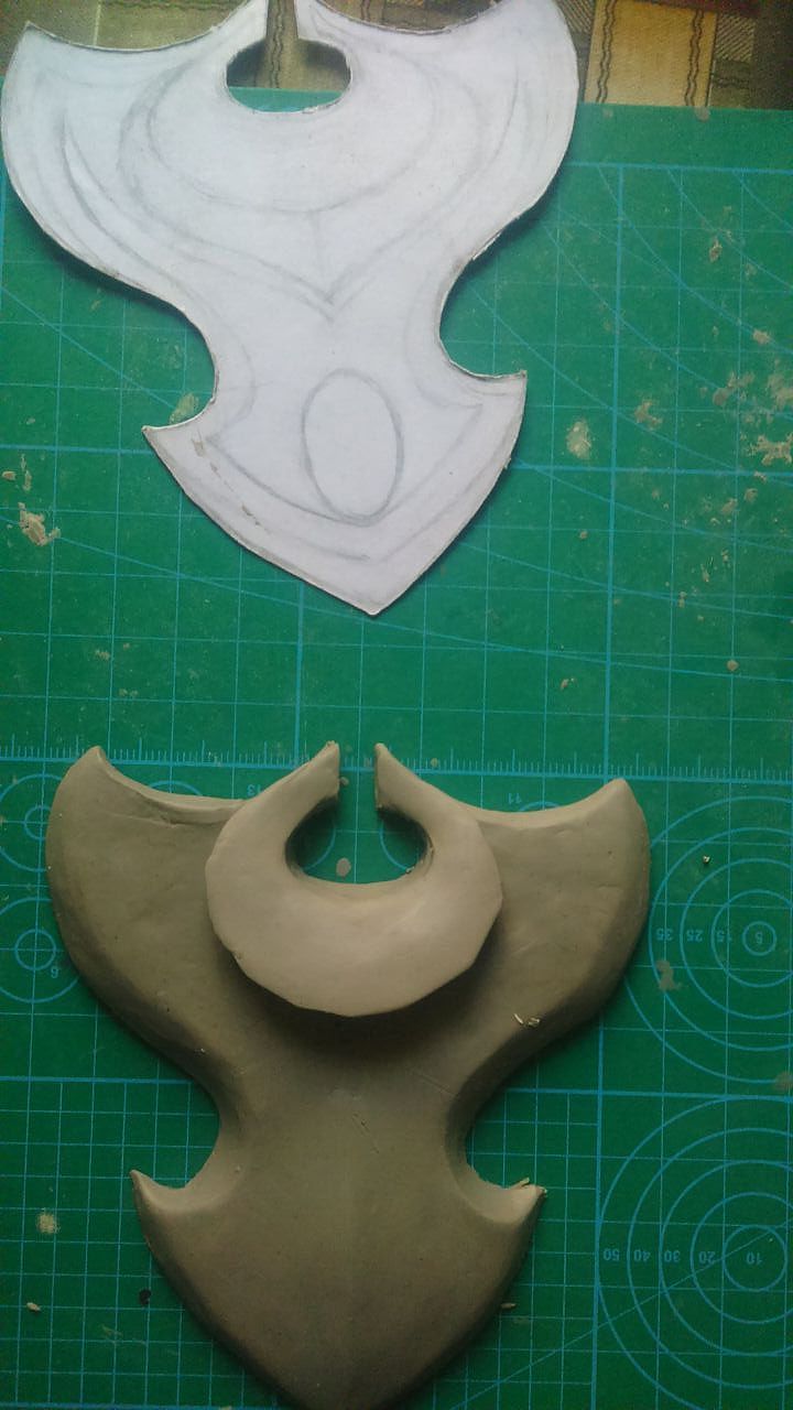 【狐狸】《魔兽世界》之无边黑暗之盾①雕刻制作过程（图ZNDEzNzcxNjg=） - 手办/模玩 - 站酷设计师狐狸精小五原创素材 - 站酷ZCOOL