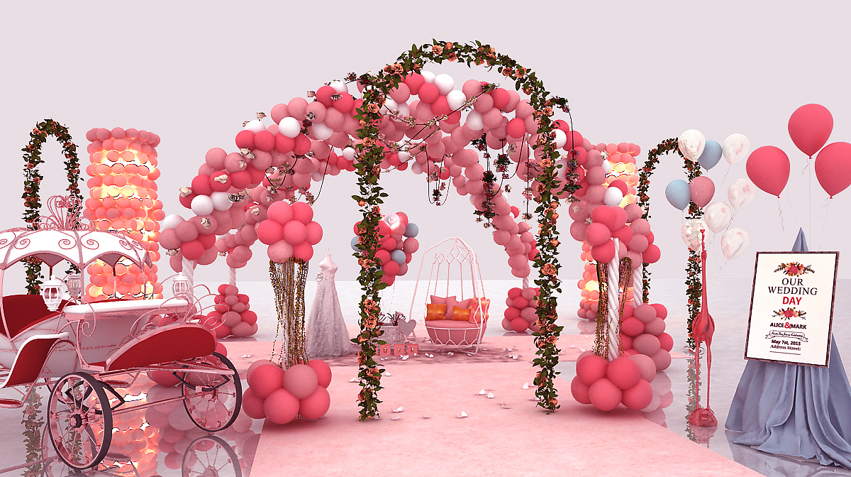 宝宝宴布置|百日宴布置图片|生日聚会布置|美陈布置