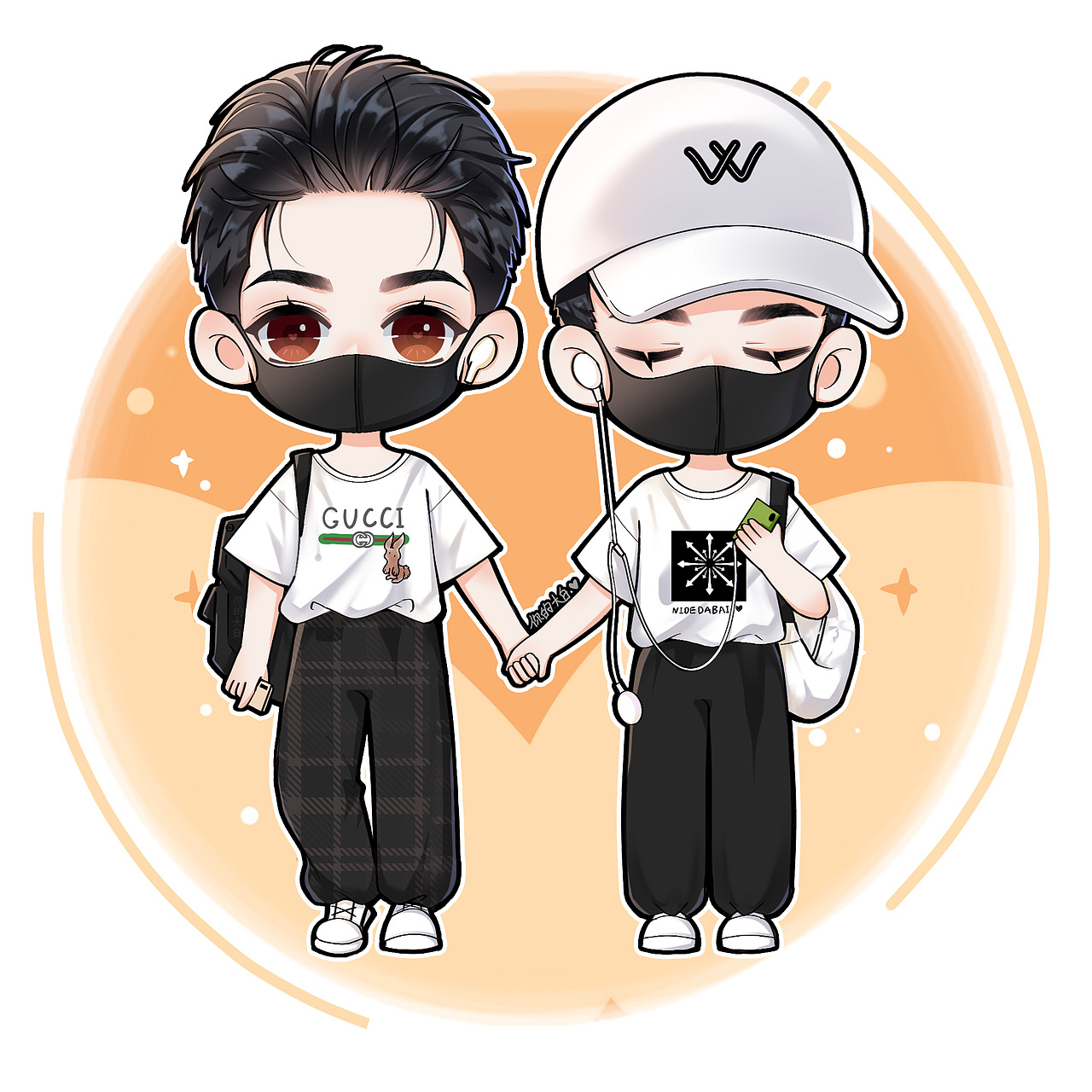 原创作品动漫其他动漫博君一肖手绘王一博肖战卡扑动漫设计卡扑动漫