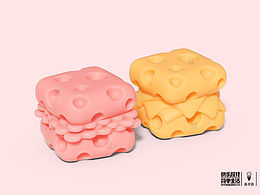 奶酪捏捏造型设计。模具以生产。