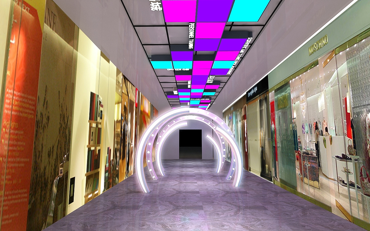 科技商场美陈科技风网红系