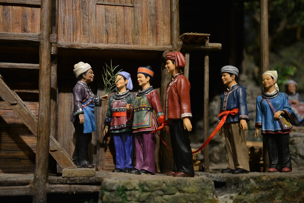 56个民族婚俗微雕2