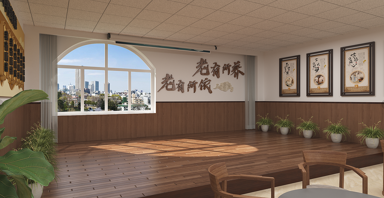 村里老年活动室（图ZMjY4OTU2NTQ0） - 其他空间 - 站酷设计师山山黄燕飞原创素材 - 站酷ZCOOL