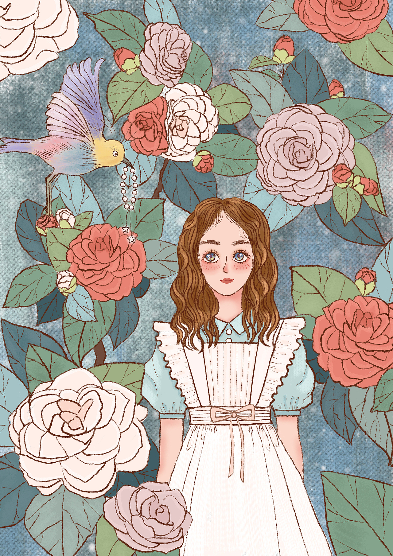藏族藏装姑娘-花儿与少女-水果女孩（图ZMjI1OTIzMDQ0） - 商业插画 - 站酷设计师Sylvia杳亦之原创素材 - 站酷ZCOOL