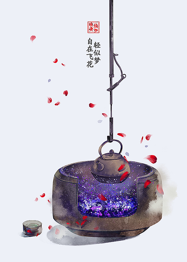 诗词画雅集（二）（图ZMjMyMjUxODg4） - 商业插画 - 站酷设计师晚安婉子原创素材 - 站酷ZCOOL