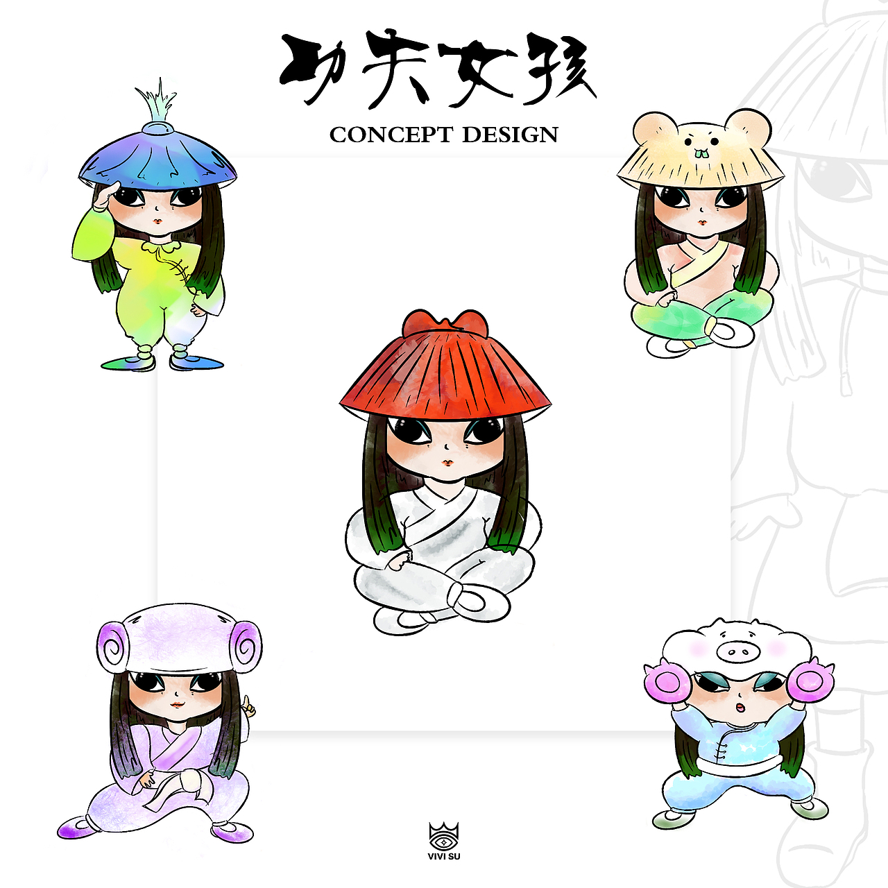 kungfugirl功夫女孩概念设计vivisuart