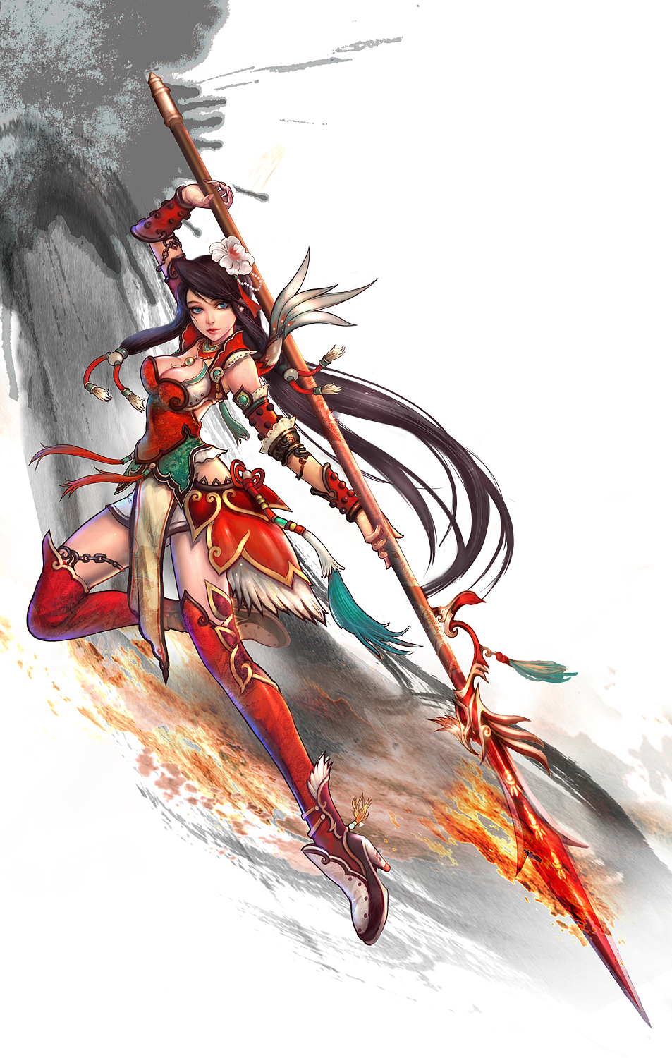 端游《岳飞传》女角立绘