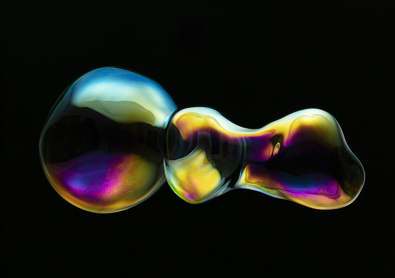 让人心情愉悦的抽象泡沫拍摄