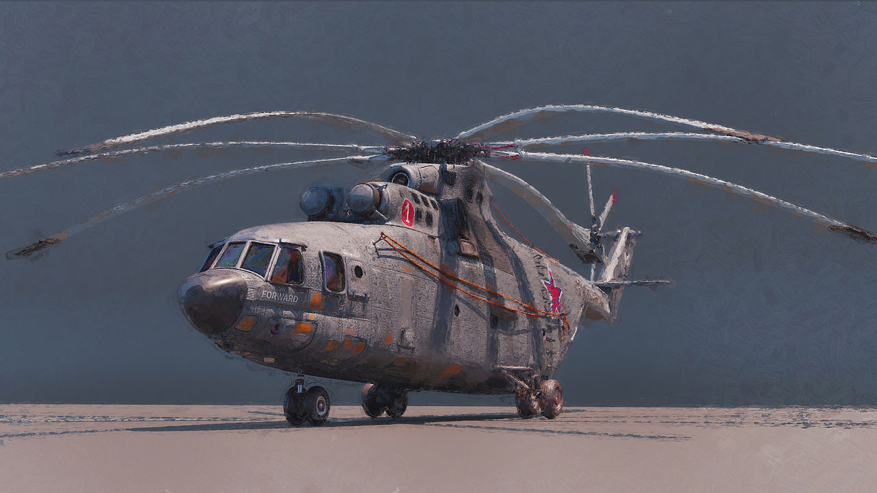 "MI-26直升机" 3D高细节模型 附带插画和制做过程（图ZMjg2NzM3ODYw） - 动画/影视 - 站酷设计师小梦魇33原创素材 - 站酷ZCOOL