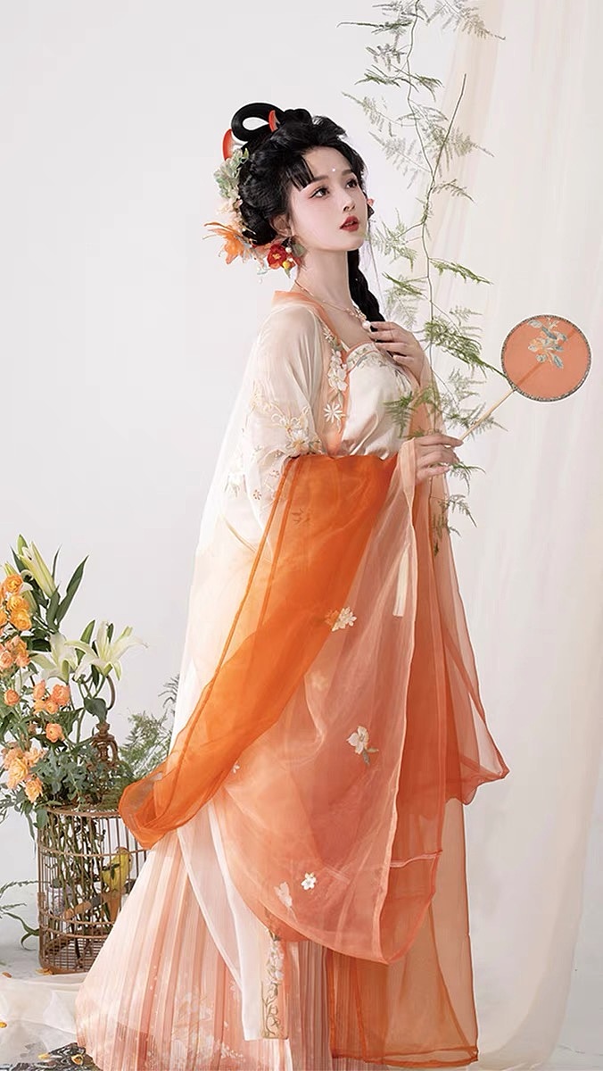 汉服设计｜2023夏 糖渍蜜橘改良宋制（图ZMzQ4OTk2MTI4） - 传统/民族服饰 - 站酷设计师一斤的汉服世界原创素材 - 站酷ZCOOL