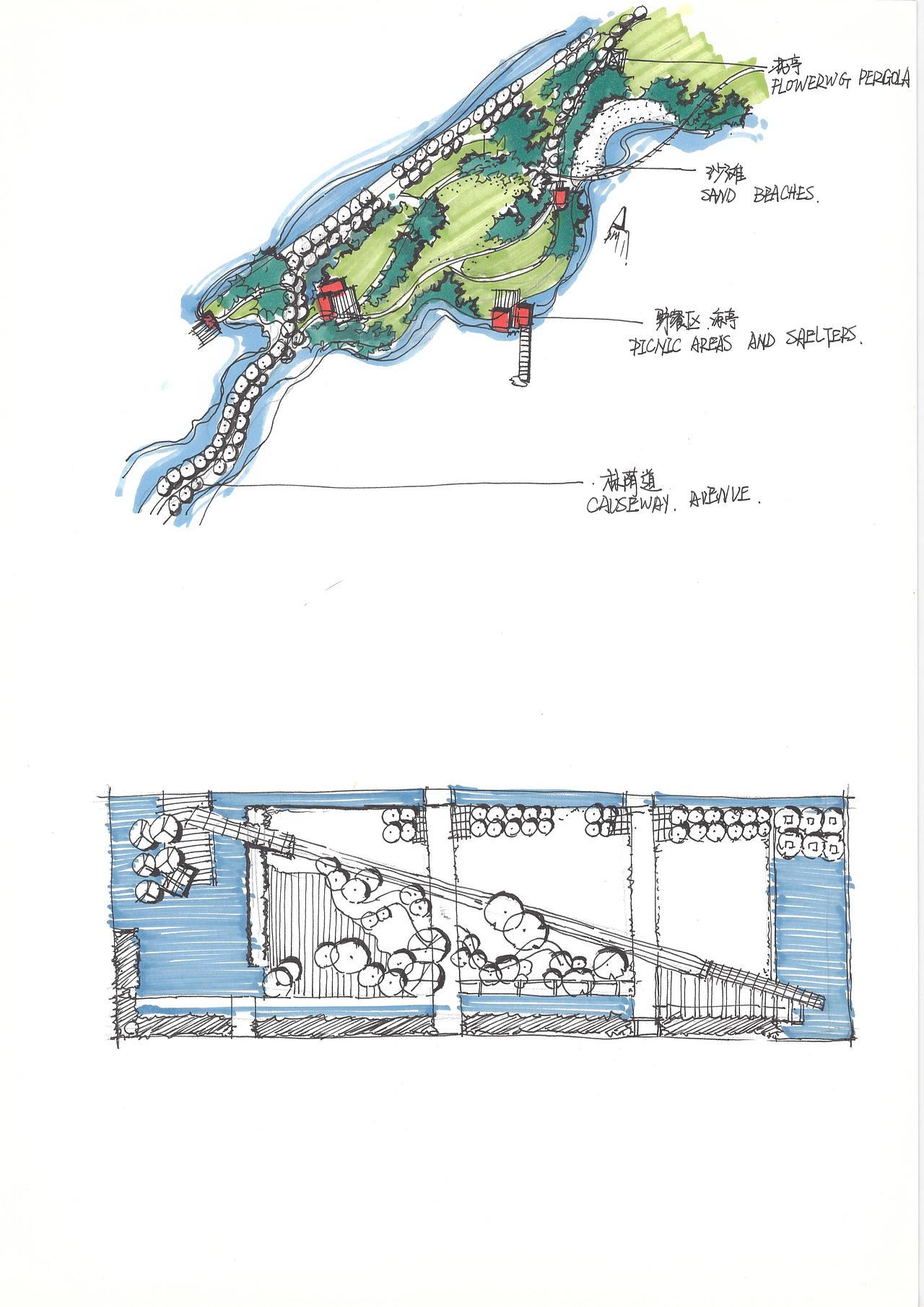 手绘（图ZMTA4NjQwMzI0） - 景观设计 - 站酷设计师抢两个西柚来原创素材 - 站酷ZCOOL