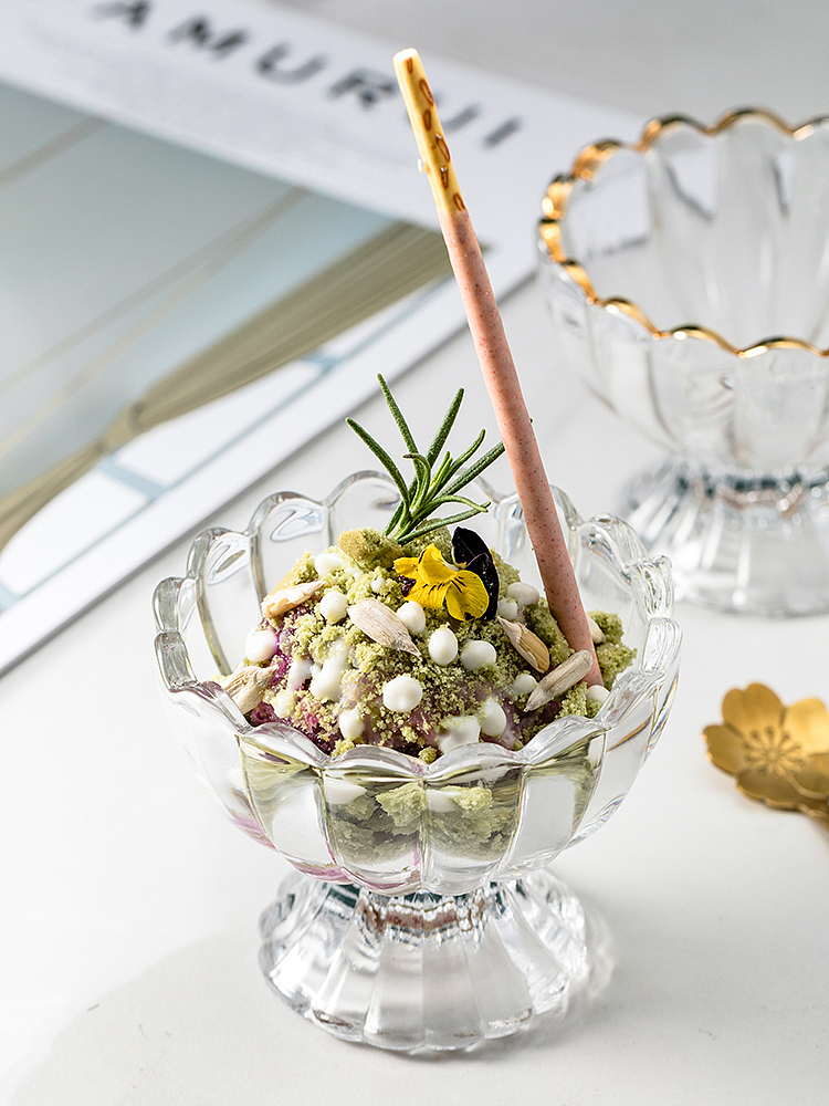 高脚甜品杯 | 冰淇淋甜品碗 玻璃杯摄影 南京摄影