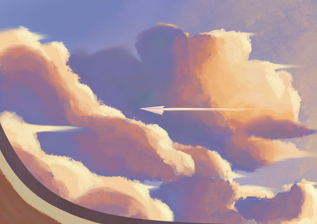 云间_纸飞机_梦想|插画|创作习作|夏无野 - 原创作品 - 站酷 (zcool)