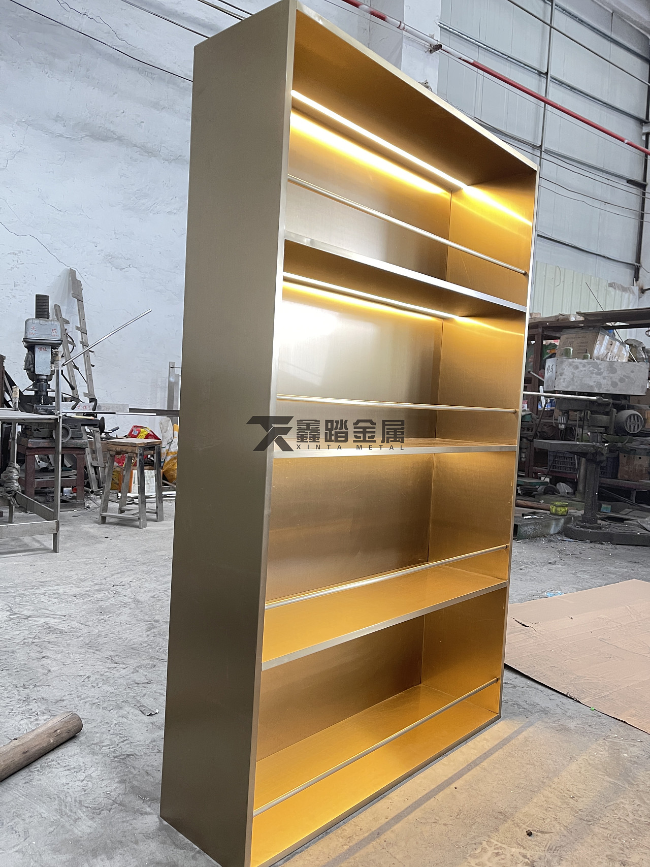 304玫瑰金不锈钢酒柜,发光金属展示柜出色设计加分|工业/产品|其他