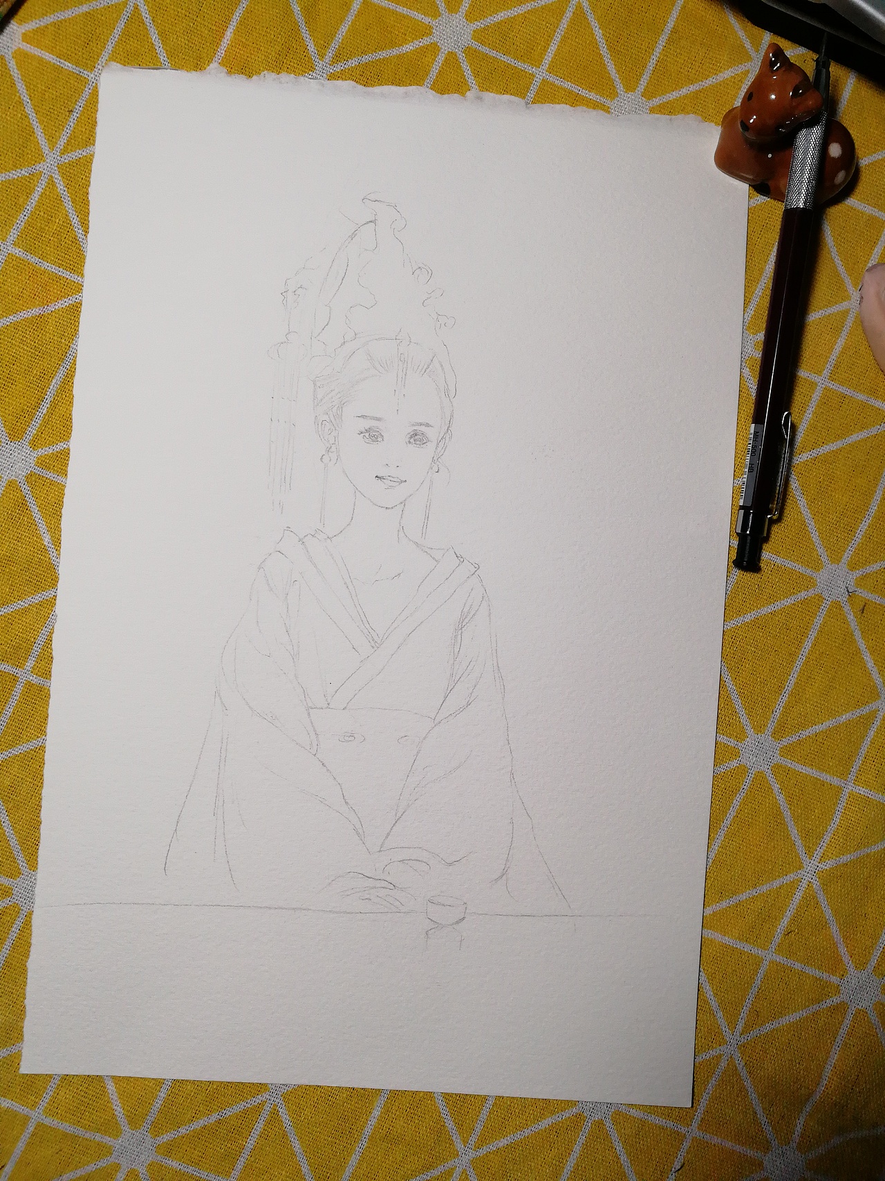 原创手绘插画人物,独孤皇后