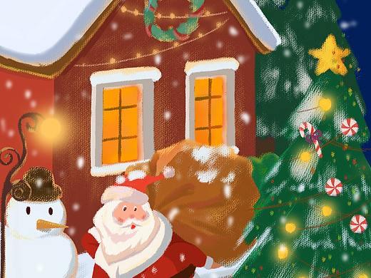 圣诞插画（个人主页-ZNDA5NTc3NTY=） - 创作习作 - 站酷设计师飘然而过原创素材 - 站酷ZCOOL