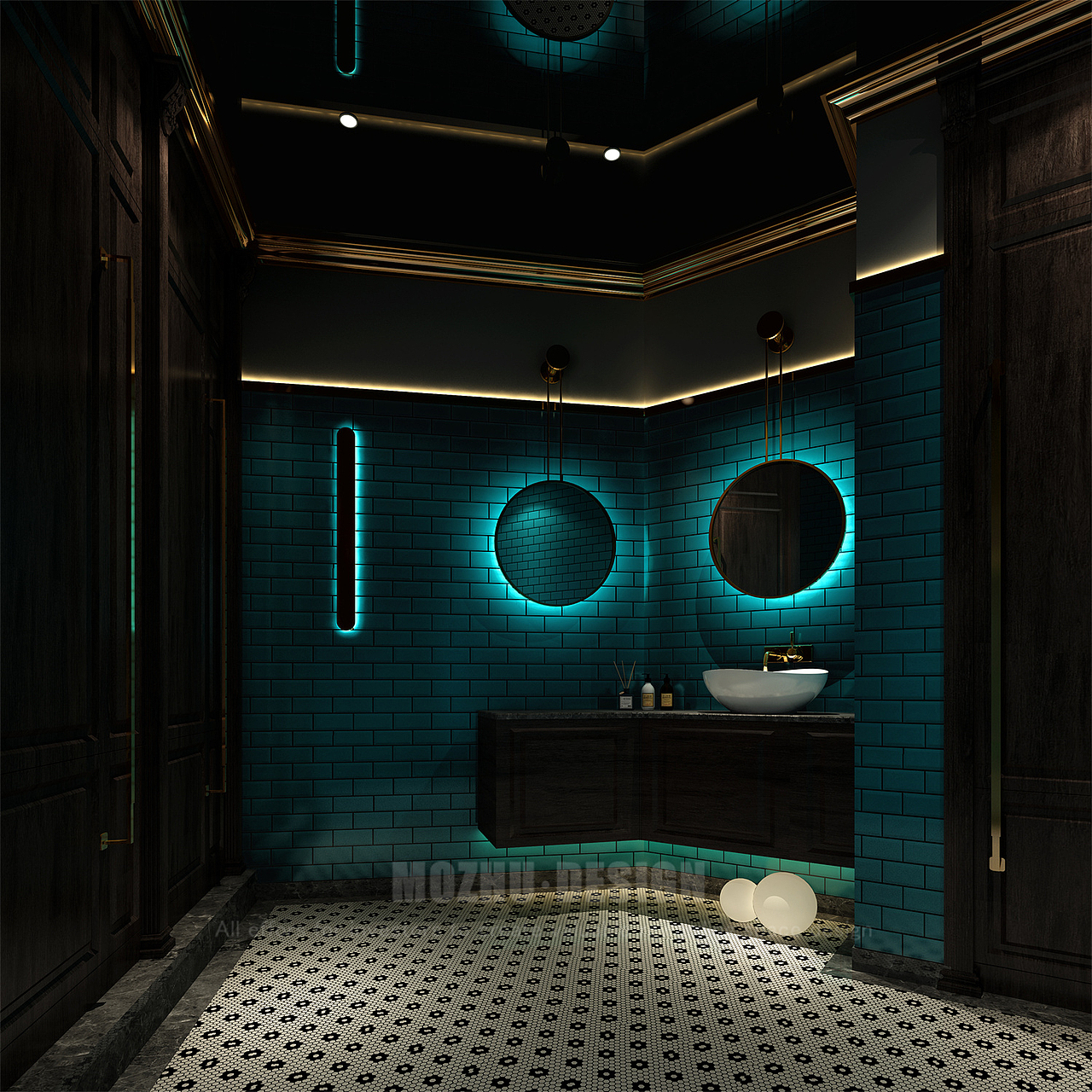 冕宁县酒吧设计 / 酒吧餐厅卫生间设计效果图