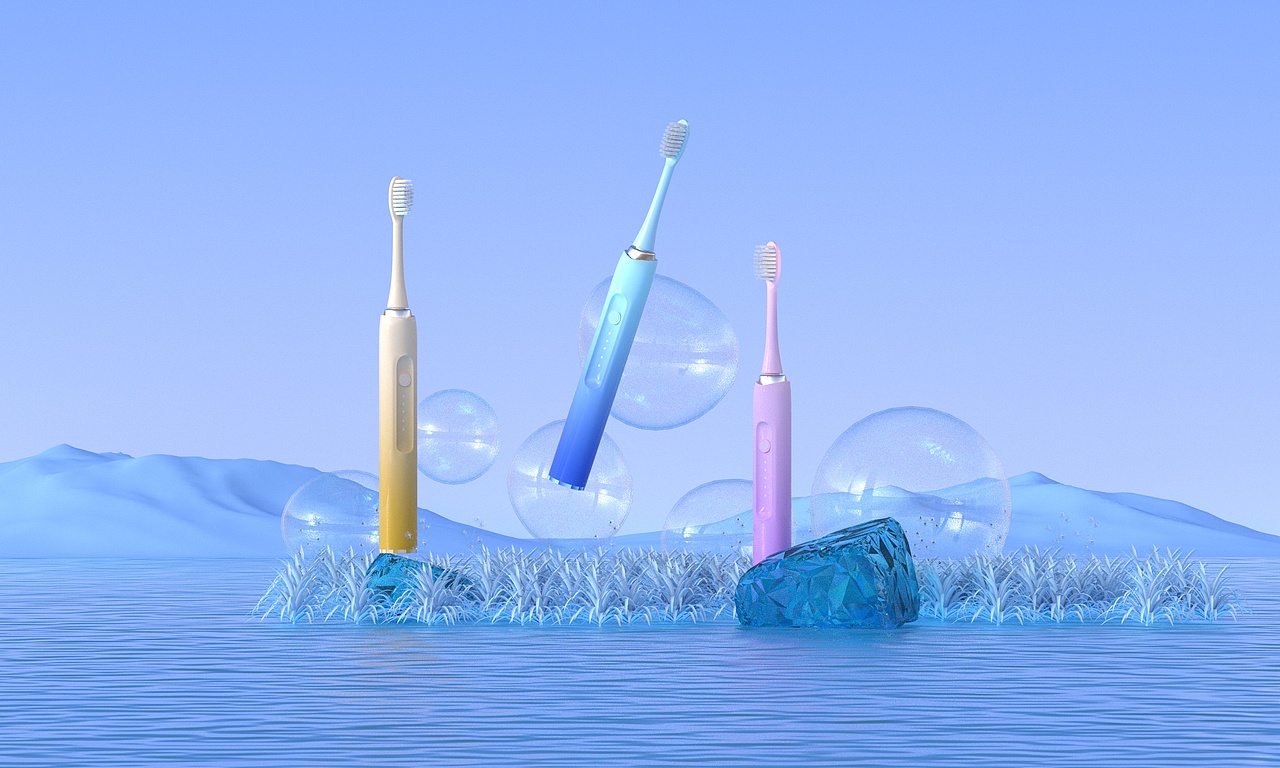 C4D建模渲染练习之电动牙刷（图ZMzA1NjE2MDU2） - 生活用品 - 站酷设计师TuesdayXXRR原创素材 - 站酷ZCOOL