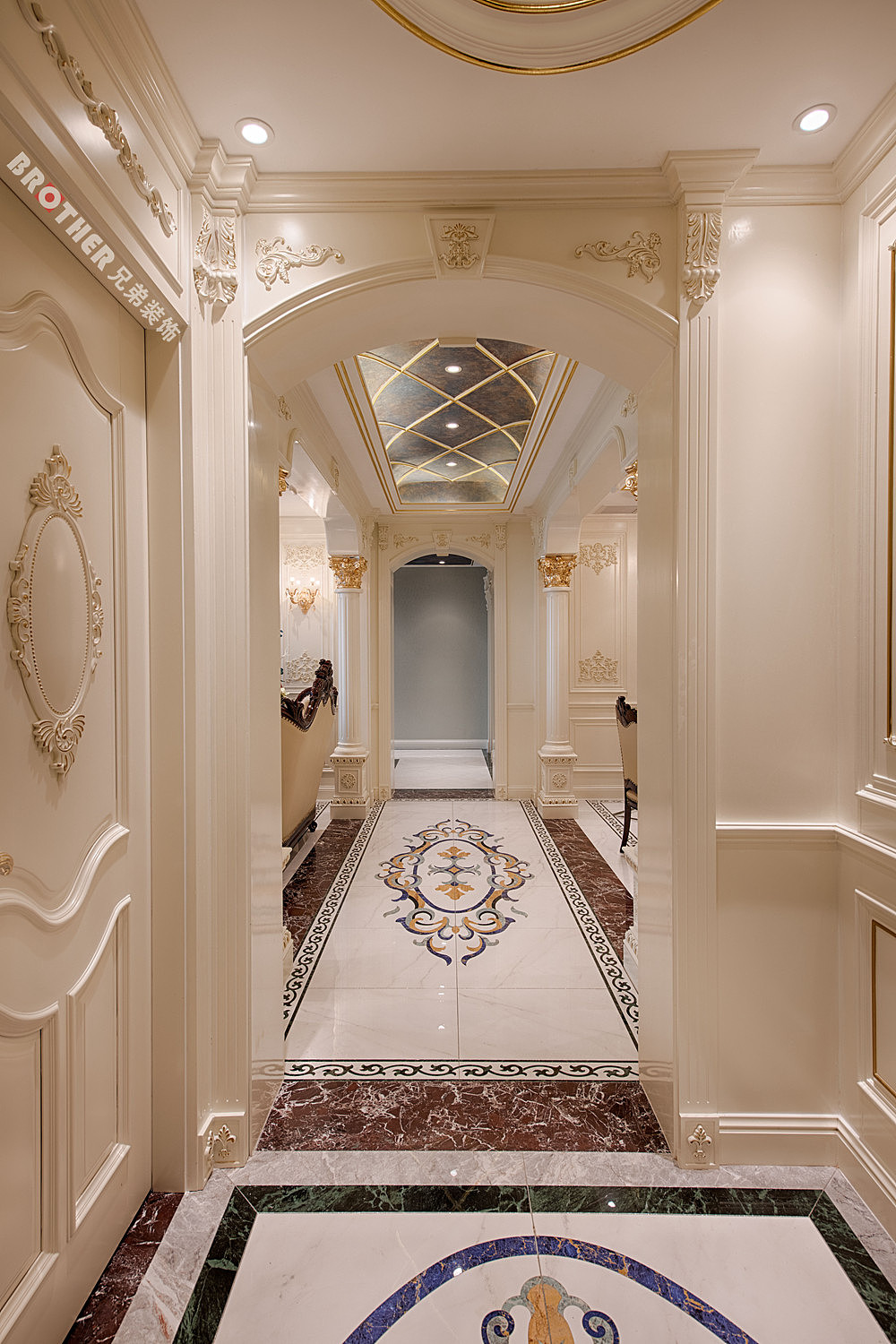 融创白象街装修,渝中兄弟装饰法式风格样板间设计作品