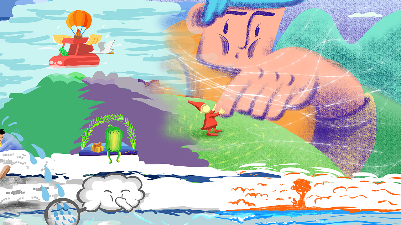 奇幻世界众图一体，拼拼拼！（图ZMjEwMzc5OTA4） - 新锐潮流插画 - 站酷设计师勇者克瑞斯原创素材 - 站酷ZCOOL