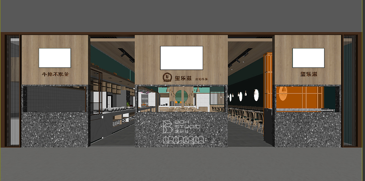 河南玺乐兹牛排自助餐厅（图ZMTgyMjA2Mzk2） - 家装设计 - 站酷设计师HansChen07原创素材 - 站酷ZCOOL