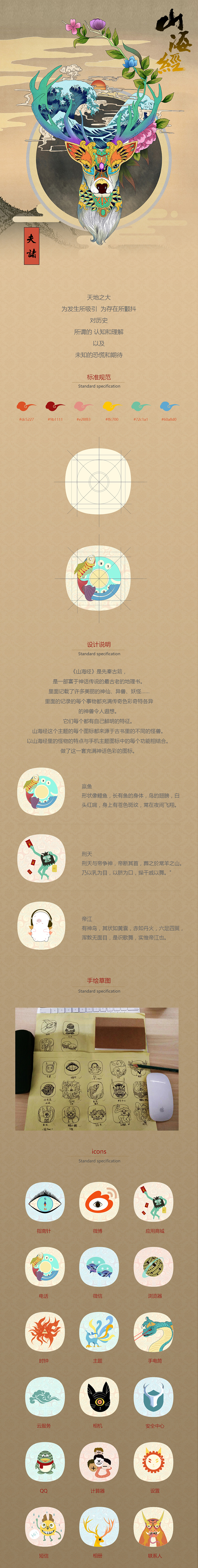 山海经主题图标设计