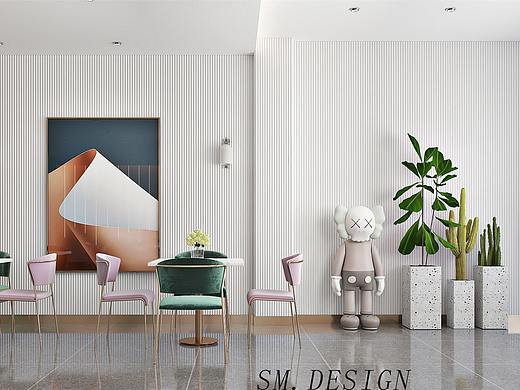 SM.DESIGN-森木|工装轻奢系列小清新餐厅