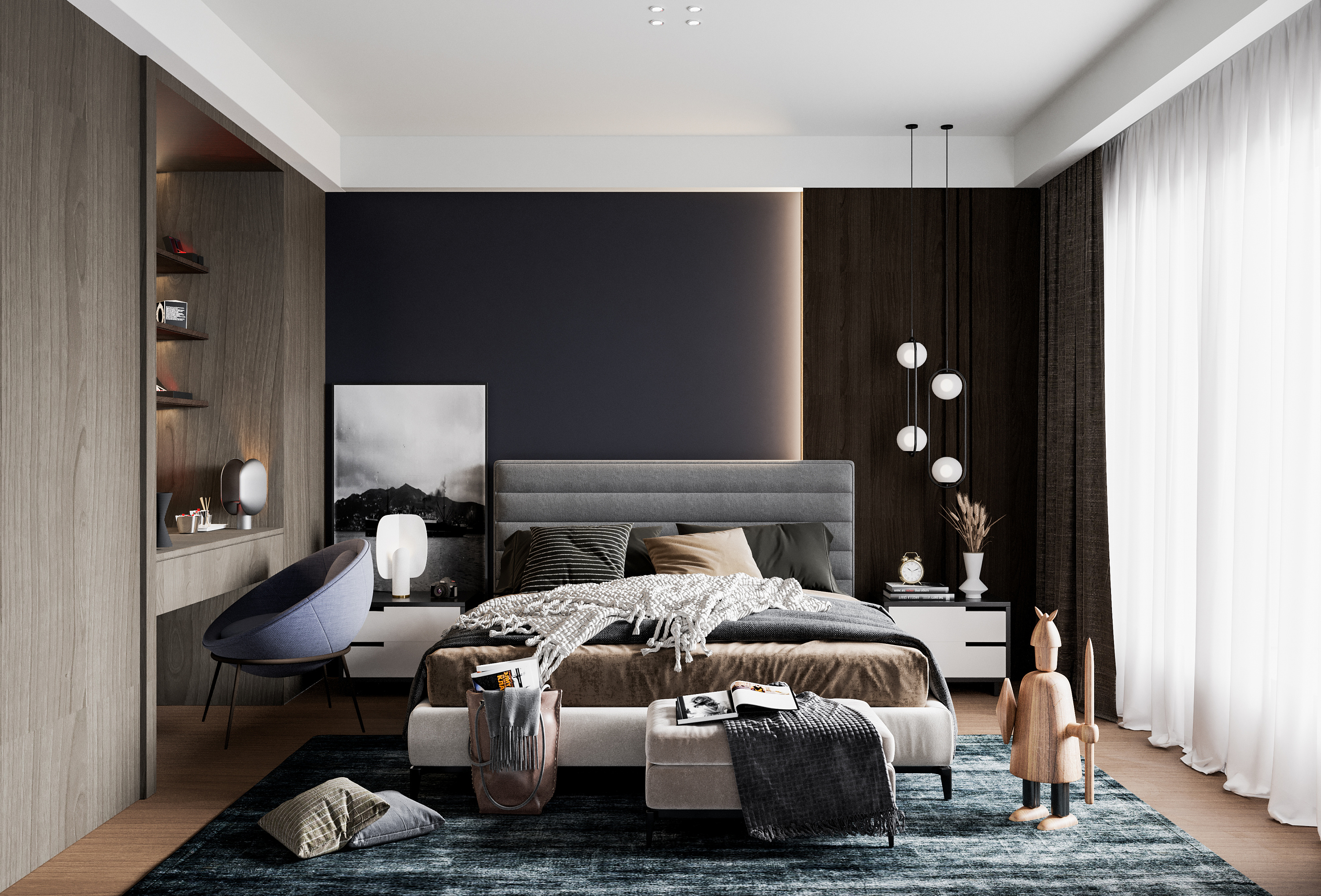 卧室|空间|家装设计|oksss - 原创作品 - 站酷 (zcool)