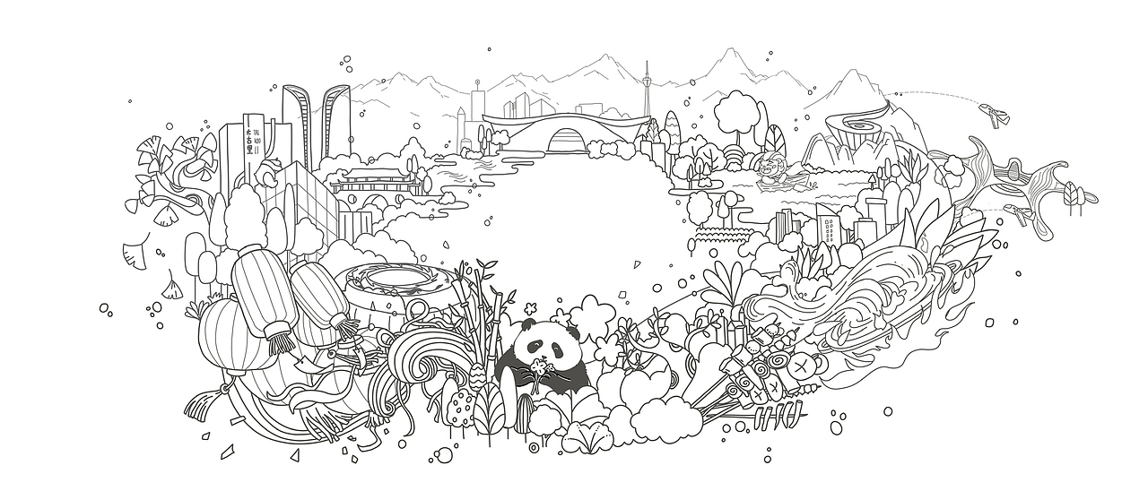 成都插画（图ZMzcwNDI5NTM2） - 商业插画 - 站酷设计师氧酥酥原创素材 - 站酷ZCOOL