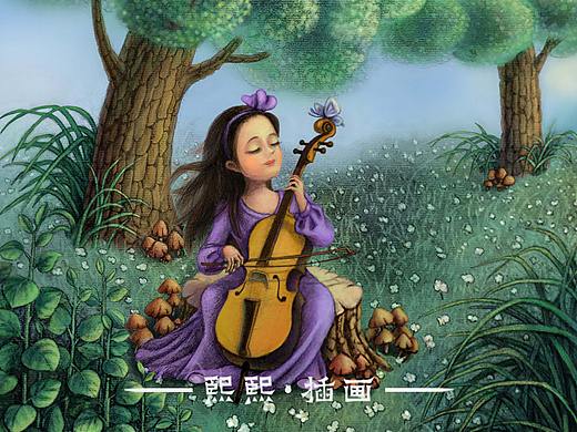 琴声悠扬（个人主页-ZMzY3NjMxNTY=） - 儿童插画 - 站酷设计师熙熙插画原创素材 - 站酷ZCOOL
